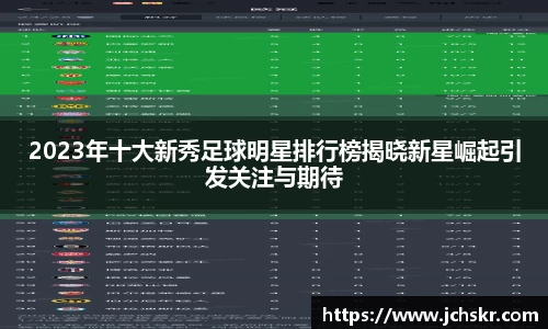 2023年十大新秀足球明星排行榜揭晓新星崛起引发关注与期待